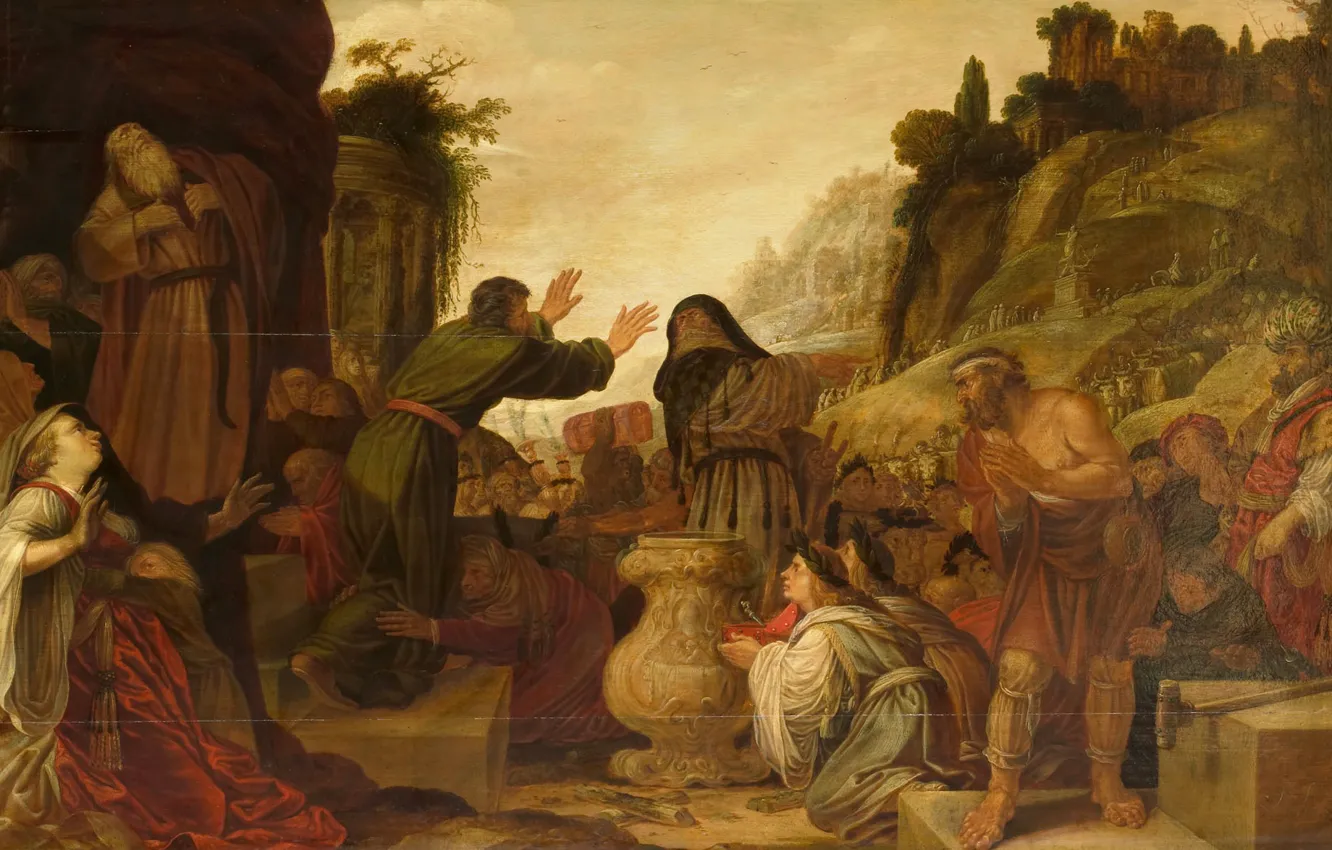 Photo wallpaper oil, picture, mythology, 1628, Jacob Symonsz Pynas, Paul and Barnabas at Lystra, Jacob Simeon Pinas