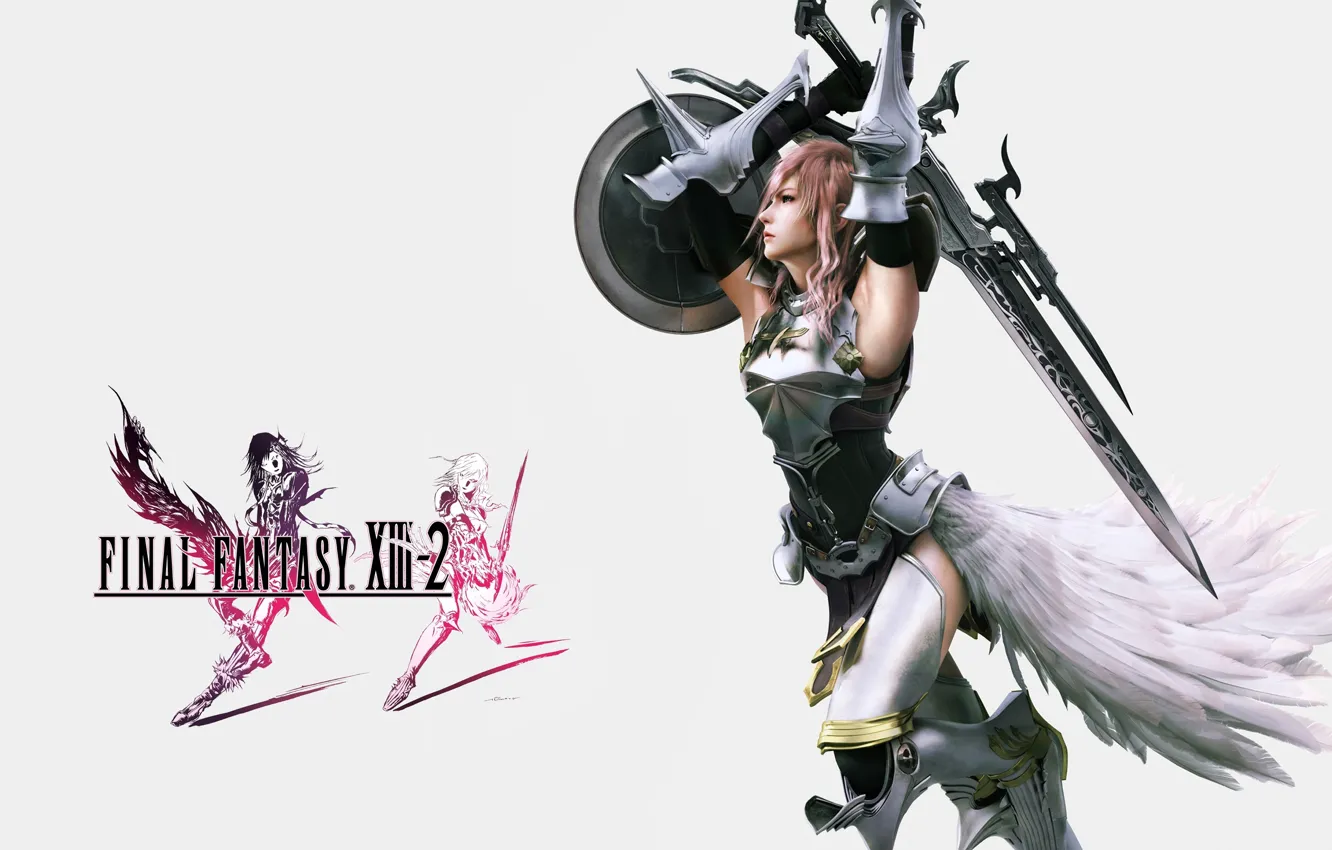 Photo wallpaper sword, armor, Lightning, Final Fantasy XIII-2, Beautiful!
