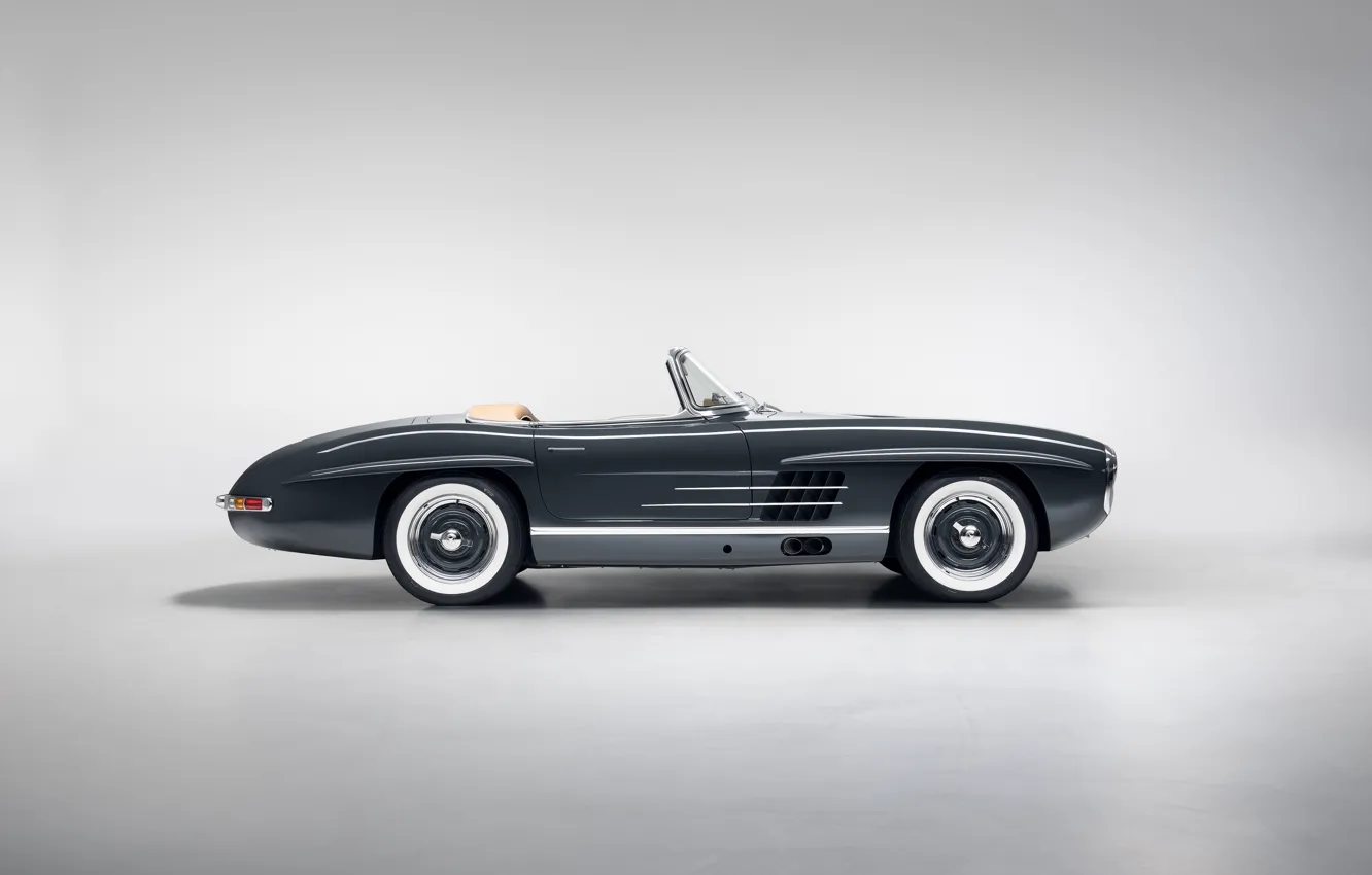 Photo wallpaper Mercedes-Benz, 1957, 300SL, side view, Mercedes-Benz 300 SL Roadster