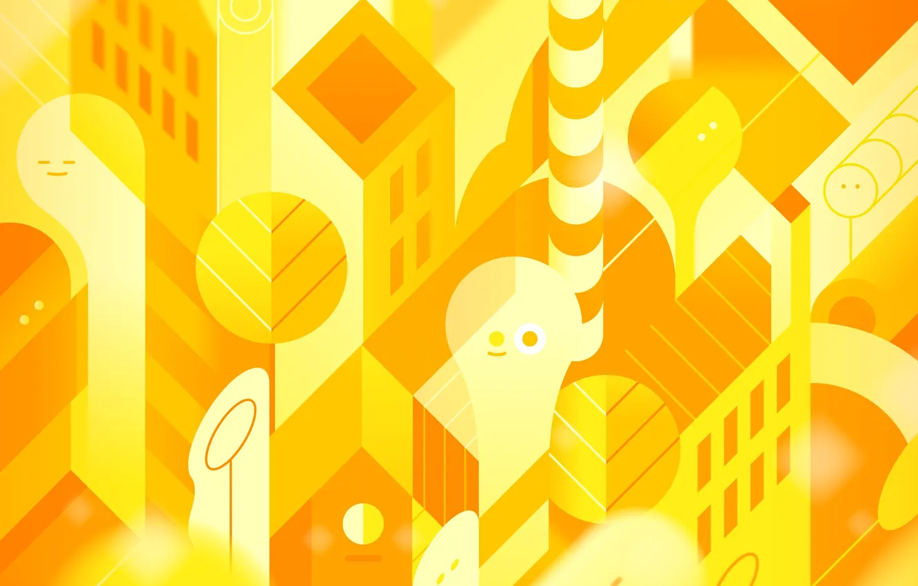 Photo wallpaper Wallpaper, Yellow, abstraction, Nexus 5