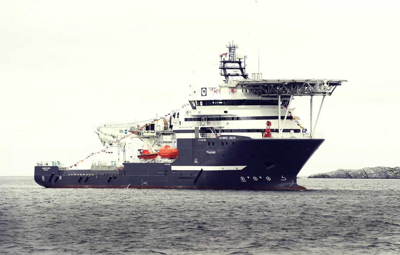 Photo wallpaper sea, the ocean, technique, The ship, Vessel, Offshore, Offshore Supply Ship, Supply Ship