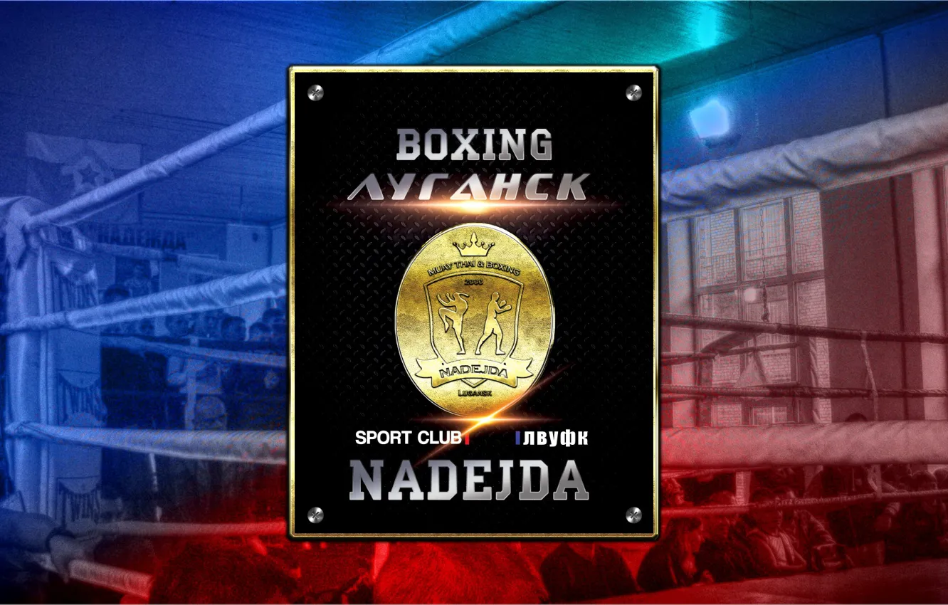 Photo wallpaper club, Boxing, the ring, Lugansk