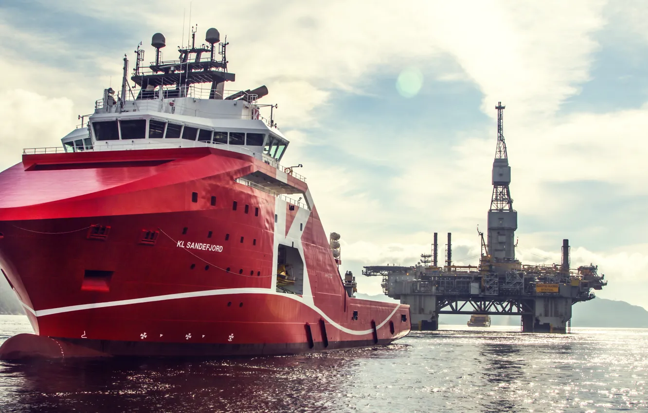 Photo wallpaper sea, nose, The ship, ship, Tank, Vessel, AHTS, Offshore