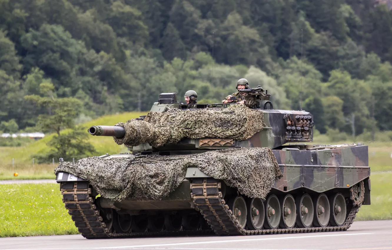 Photo wallpaper tank, camouflage, combat, Leopard 2