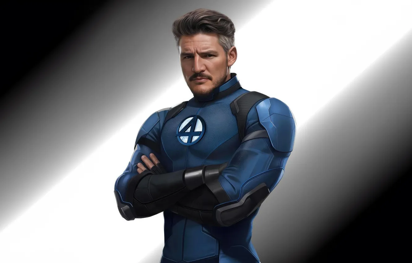Photo wallpaper background, art, costume, characters, Marvel, comic, Mister Fantastic, Pedro Pascal