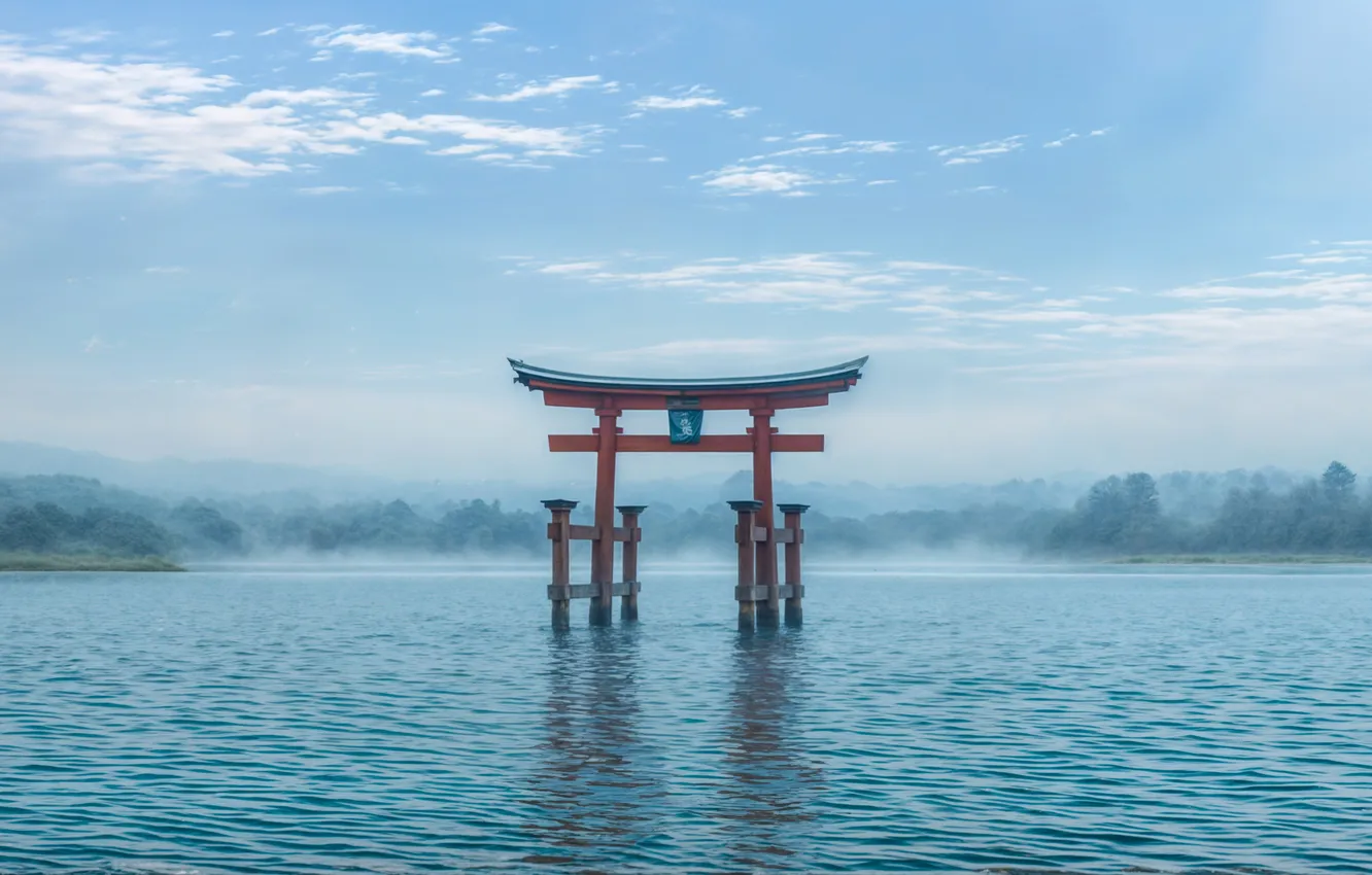 Photo wallpaper Japan, Japan, Torii Gate, Itsukushima Shrine, The Gates of Torii, Itsukushima Shrine