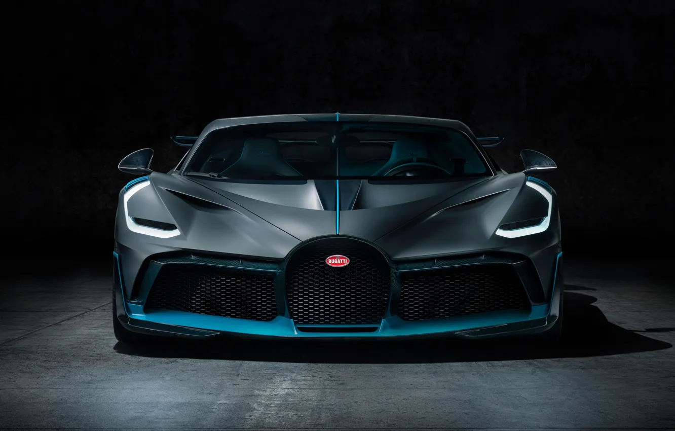 Photo wallpaper background, front view, hypercar, Divo, Bugatti Divo, 2019 Bugatti Divo