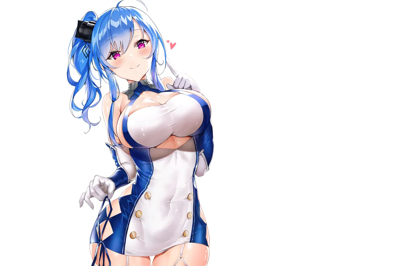 Photo wallpaper girl, Anime, boobs, pretty, azur lane, tight outfit