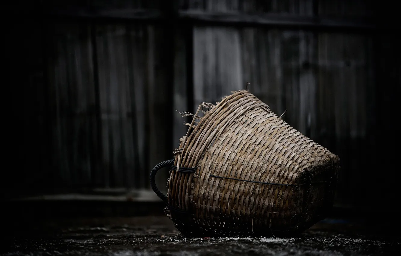 Photo wallpaper background, basket, bokeh