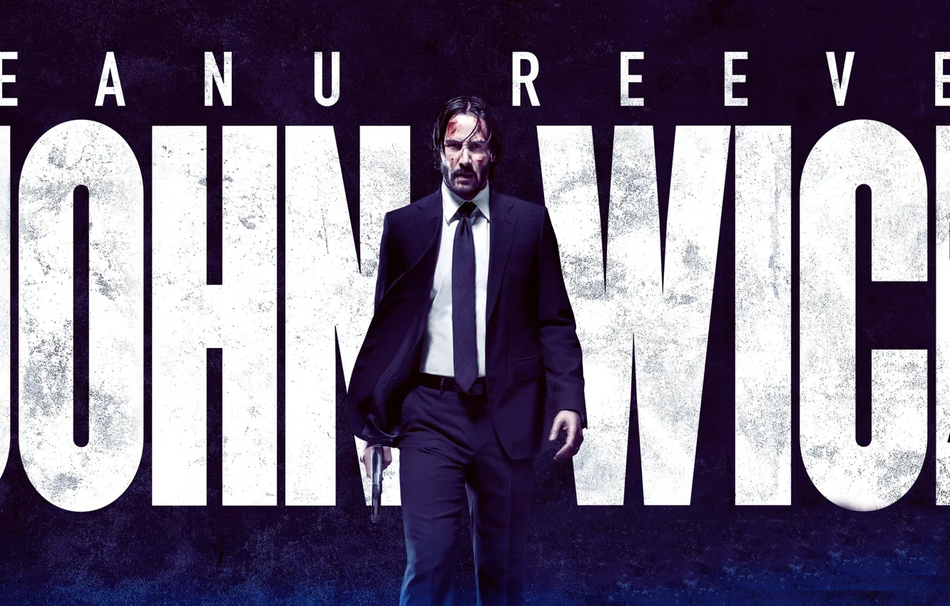 Photo wallpaper cinema, Hitman, blood, pistol, man, movie, assassin, film