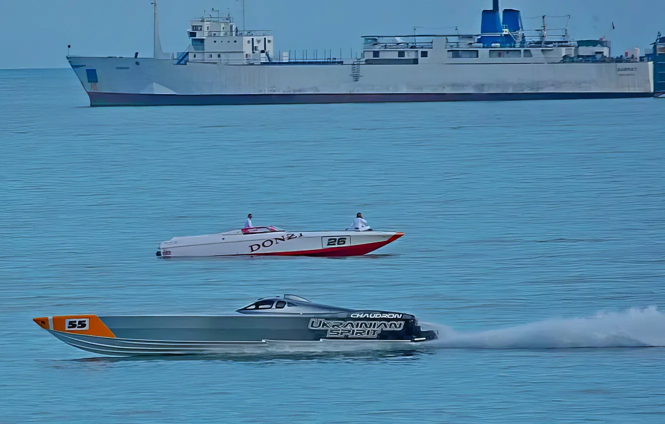 Photo wallpaper race, boat, speed