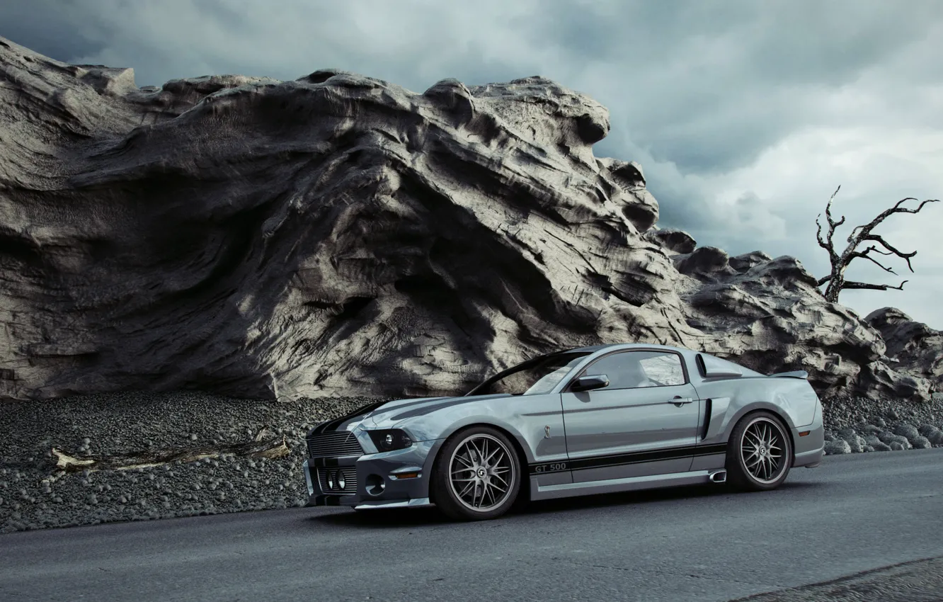 Photo wallpaper Mustang, supercar, mustang gt 500