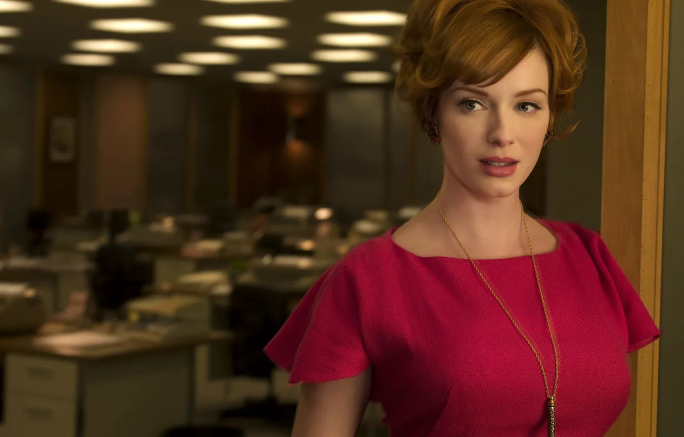 Photo wallpaper woman, actress, red, Christina Hendricks, Go Harris