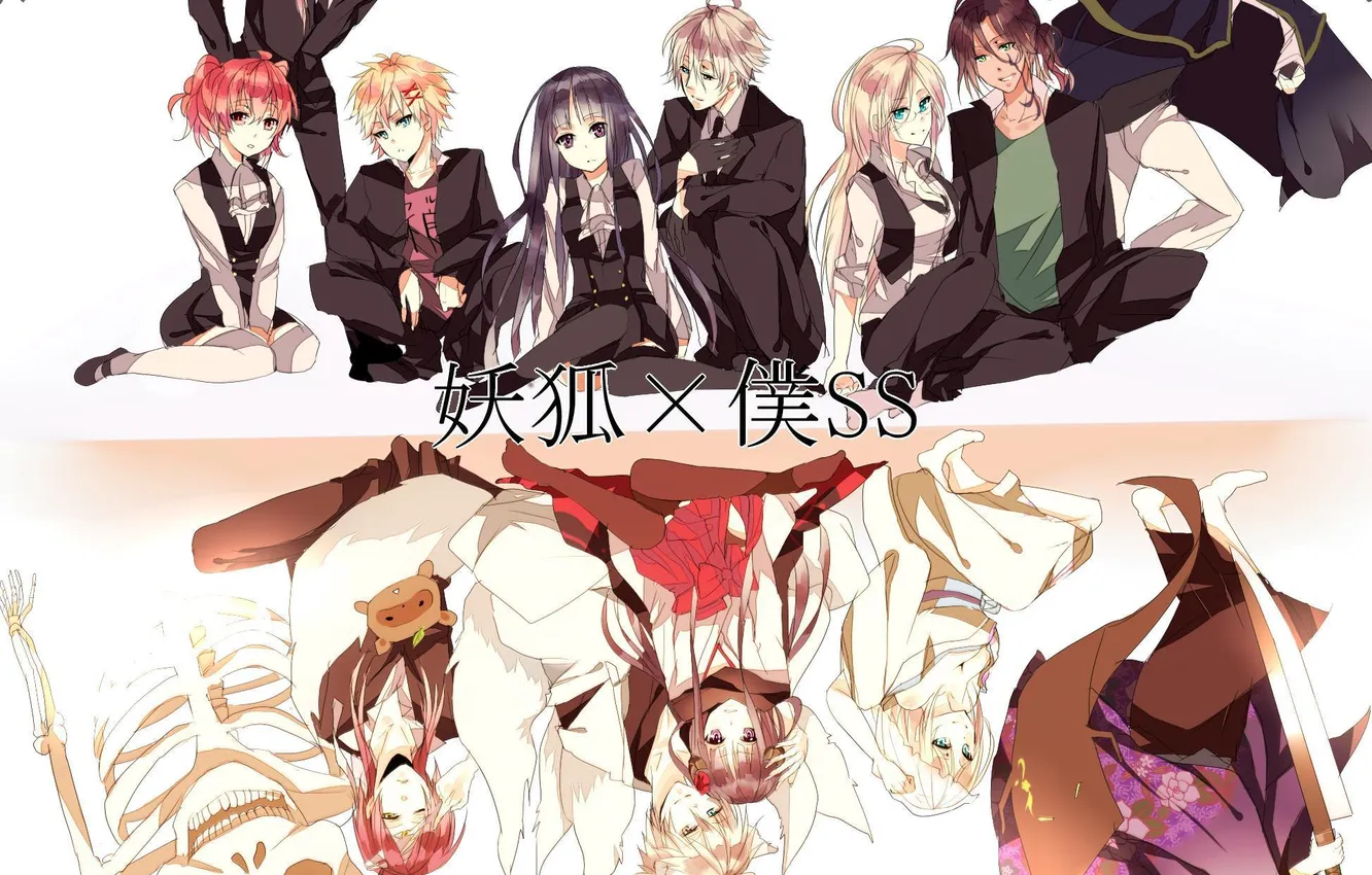 Photo wallpaper girl, anime, the demon, guy, character, characters, dog, Inu x Boku SS