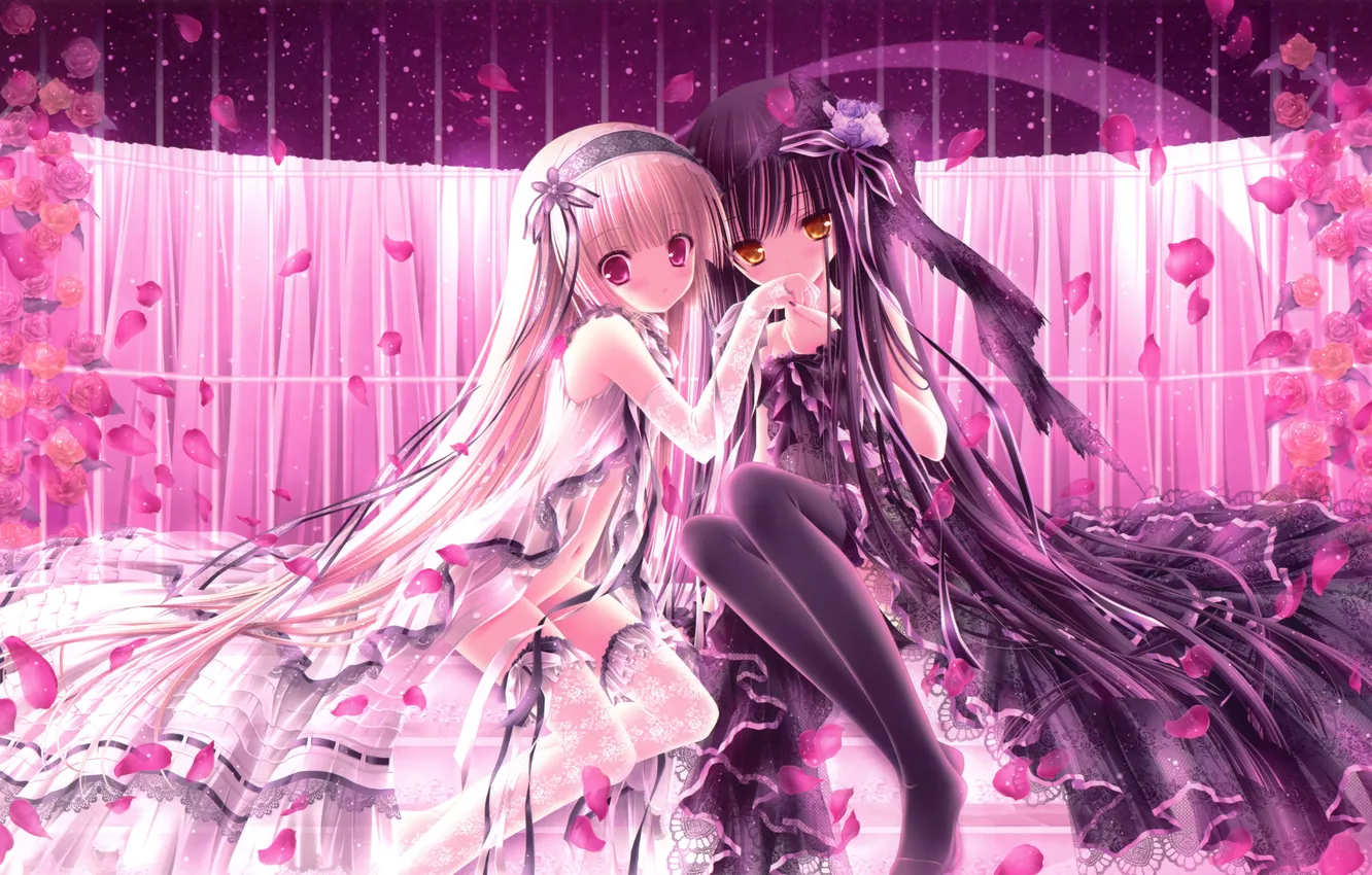 Photo wallpaper girl, stockings, loli