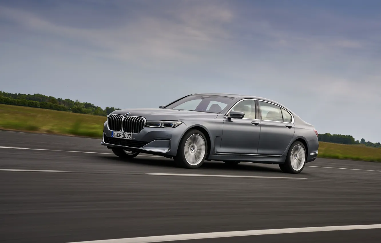 Photo wallpaper road, BMW, sedan, 7-Series, four-door, G12, G11, 2020