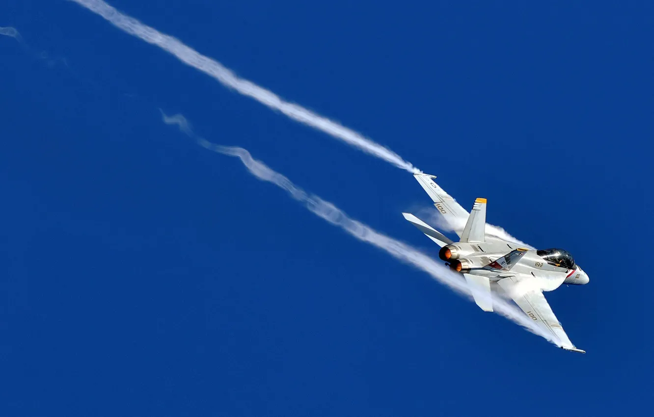 Photo wallpaper flight, fighter, turbulence