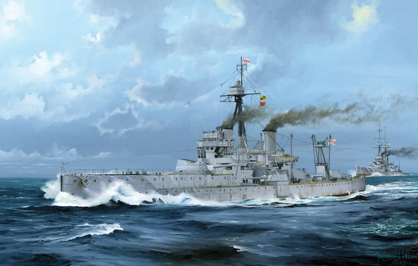 Photo wallpaper battleship, Royal Navy, HMS Dreadnought