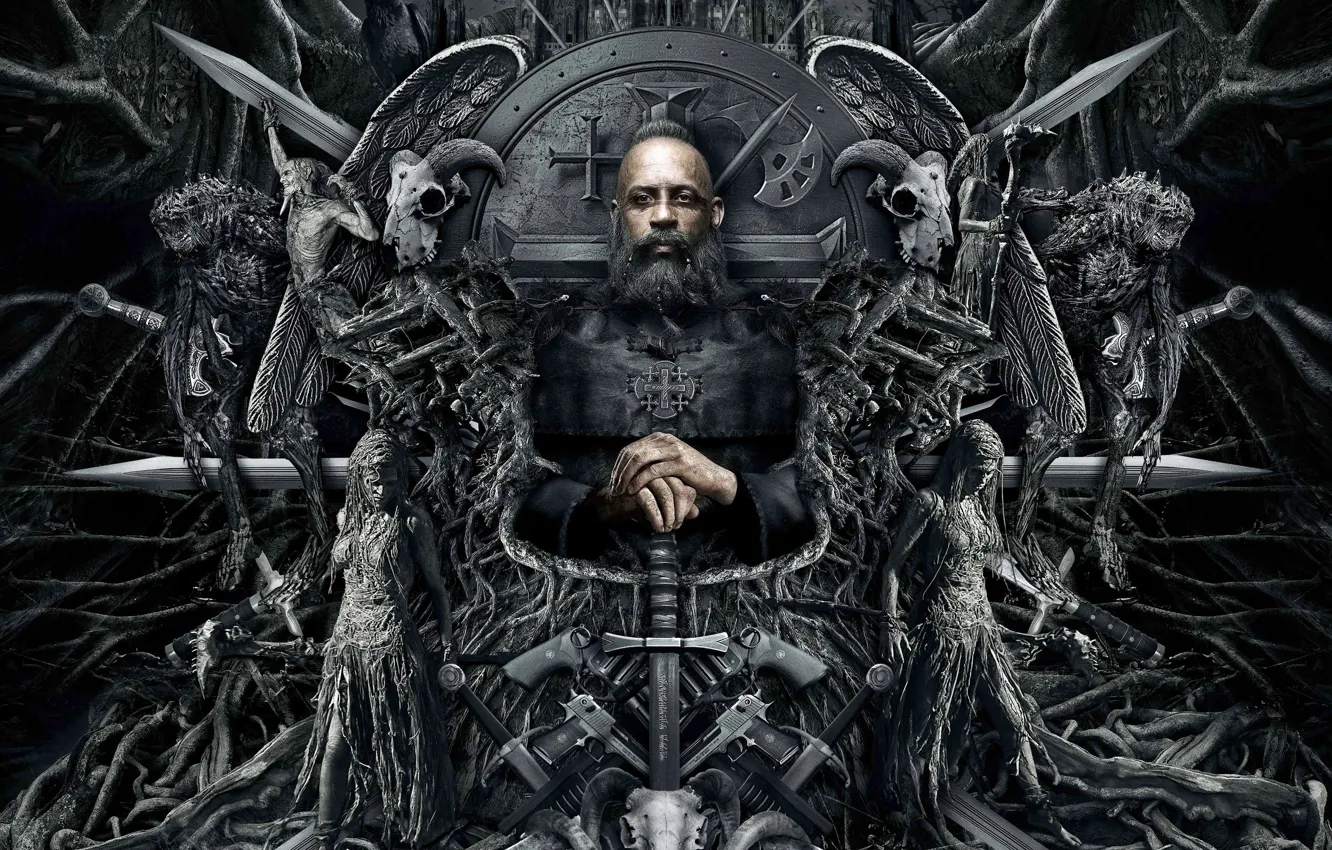 Photo wallpaper Vin Diesel, 2015, The Last Witch Hunter, The last witch hunter