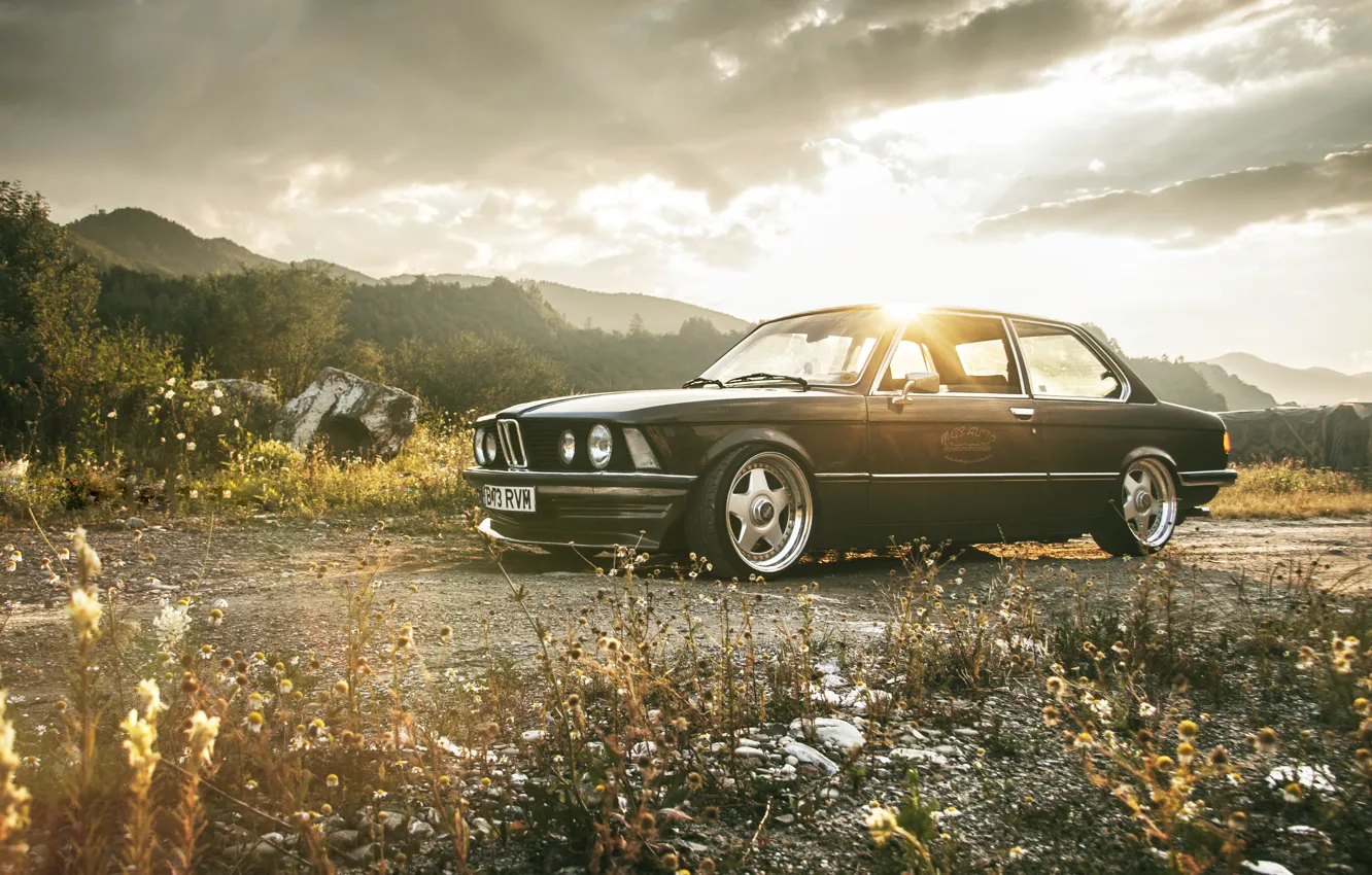 Photo wallpaper Retro, BMW, Tuning, Classic, Dawn, BMW, Drives, E21