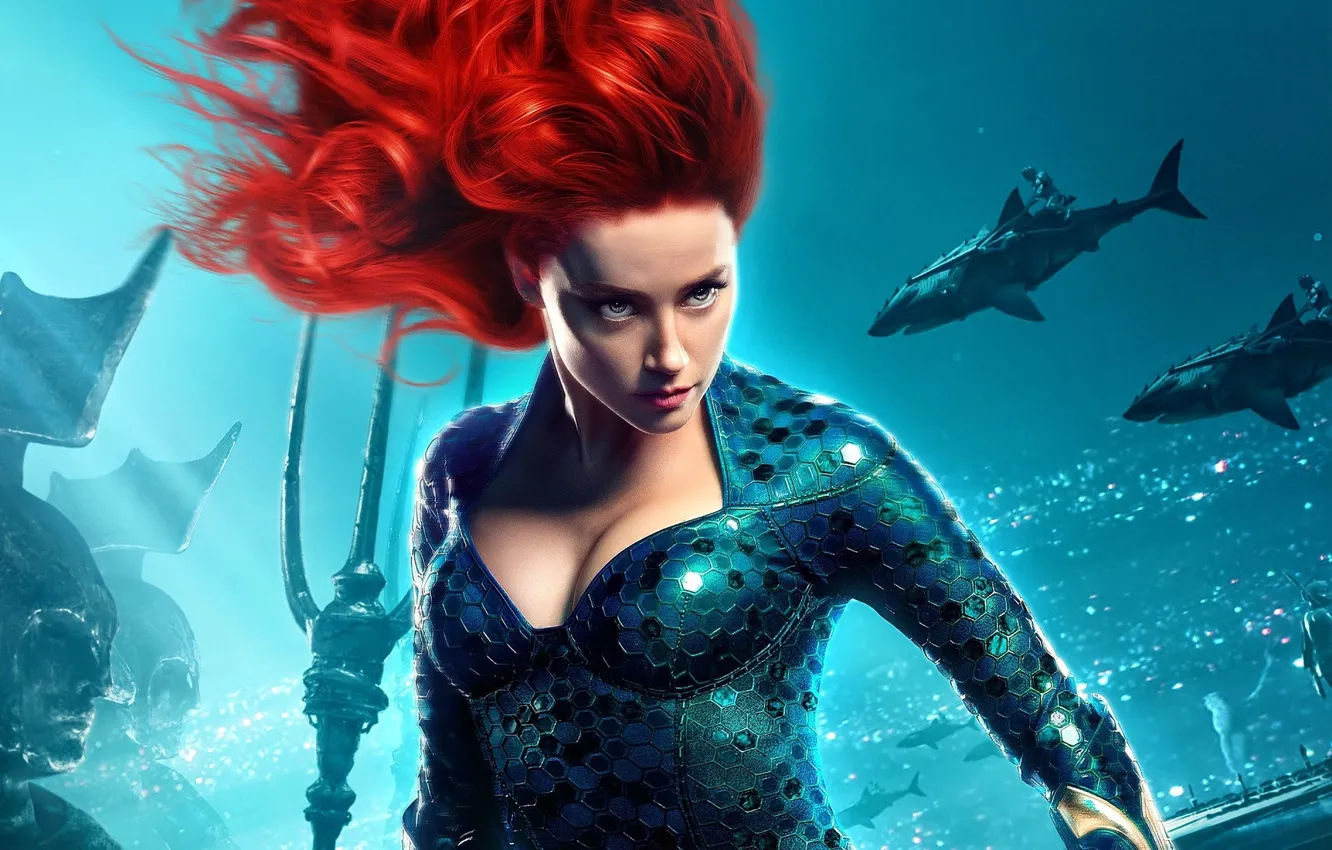Photo wallpaper look, girl, the ocean, fantasy, Aquaman