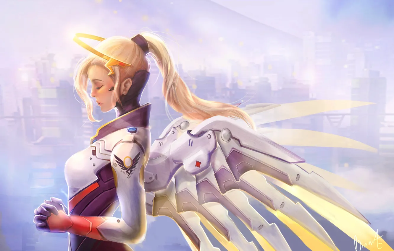 Photo wallpaper game, Blizzard Entertainment, Overwatch, Mercy