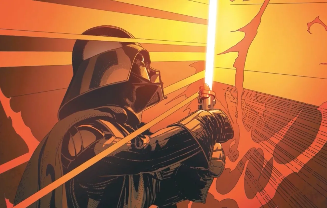 Photo wallpaper Darth Vader, Lightsaber, Stars Wars