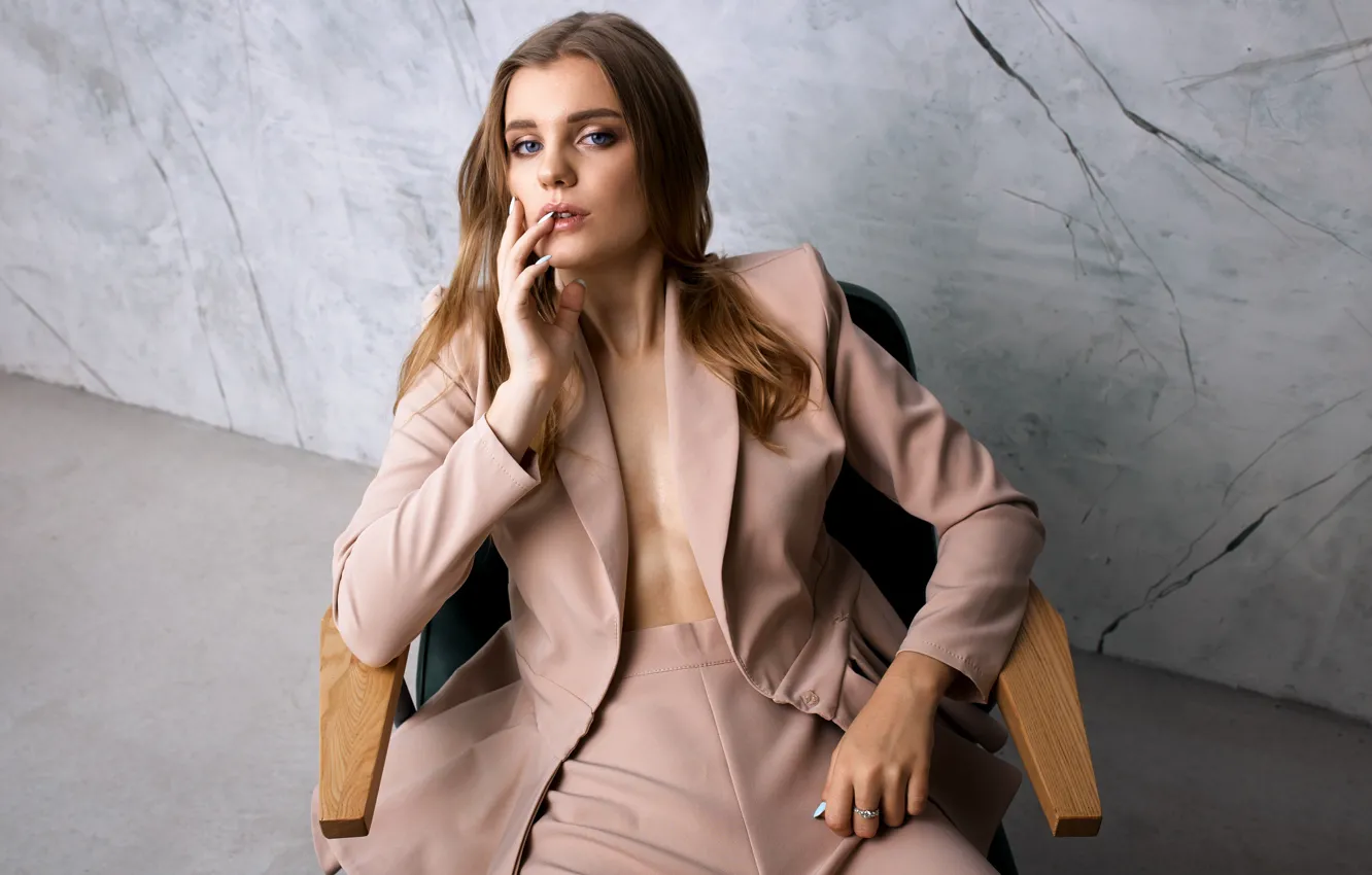 Photo wallpaper look, girl, pose, costume, Alexander Urmashev