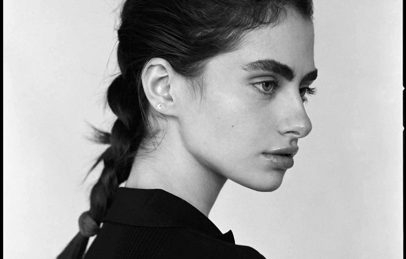 Photo wallpaper girl, model, black and white, The Fatholah Babak, Shadi