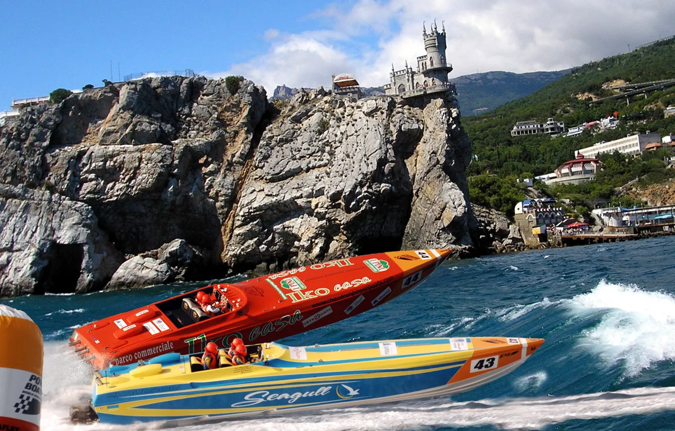Photo wallpaper race, boat, speed