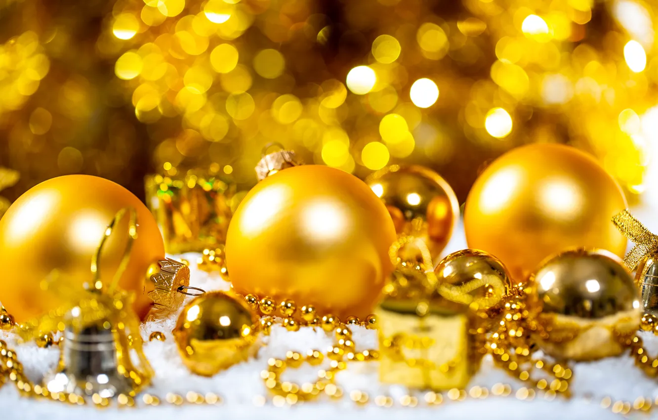 Photo wallpaper holiday, balls, toy