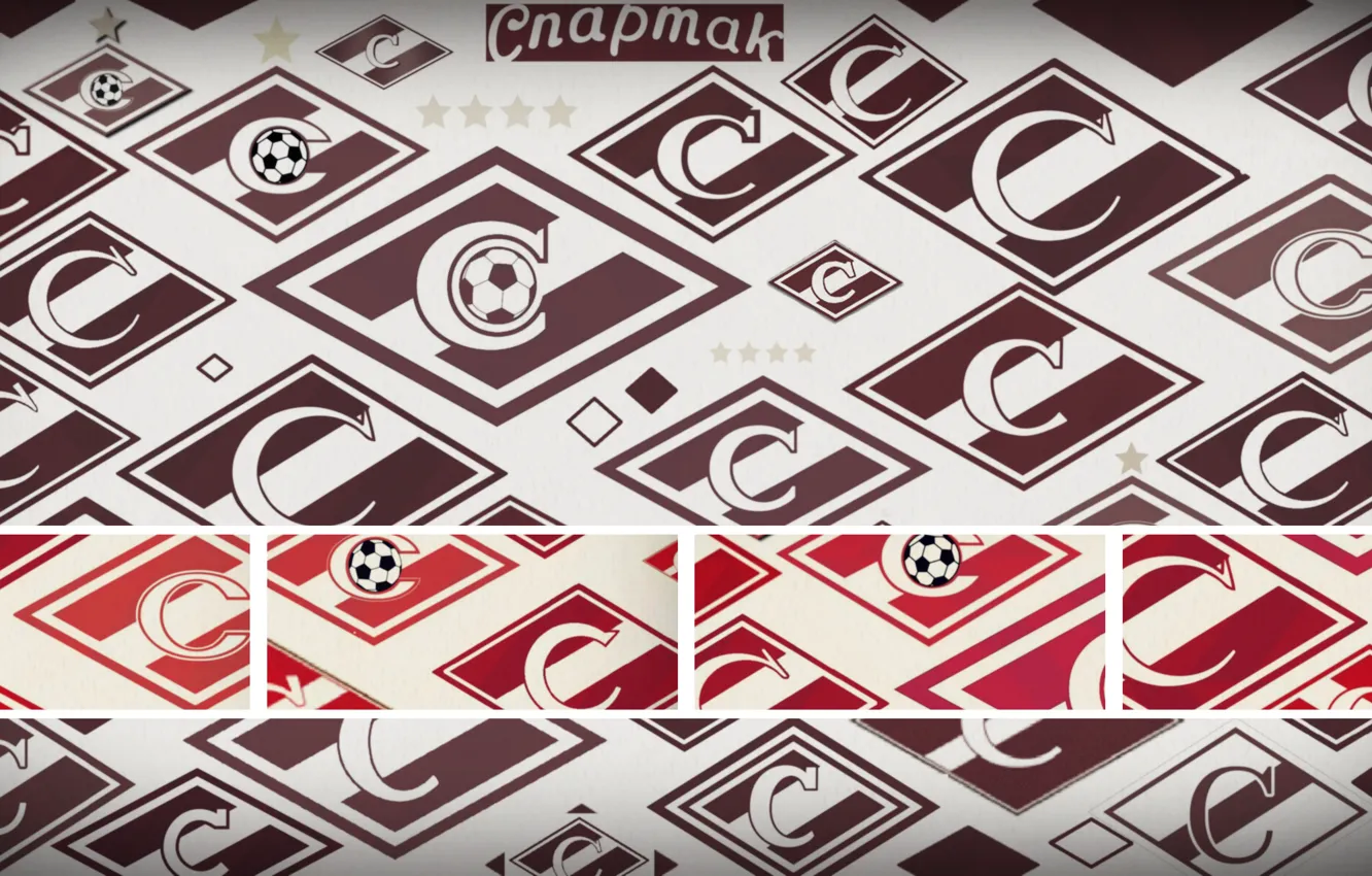 Photo wallpaper strip, logo, Moscow, Moscow, Spartacus, Spartak, Spartakmoskva, Red-white