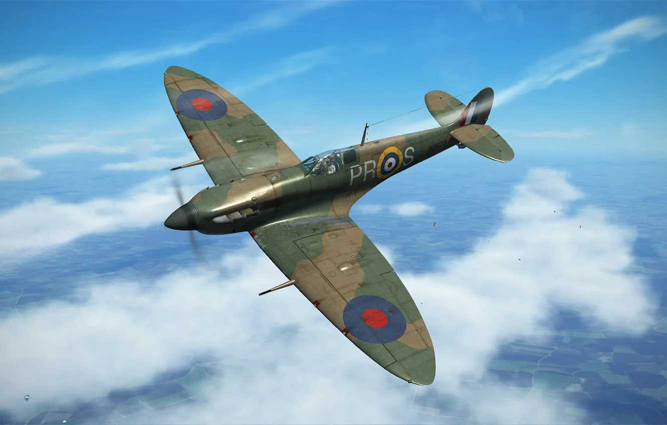 Photo wallpaper Britain, Spitfire Mk.Vb, Frontline fighter