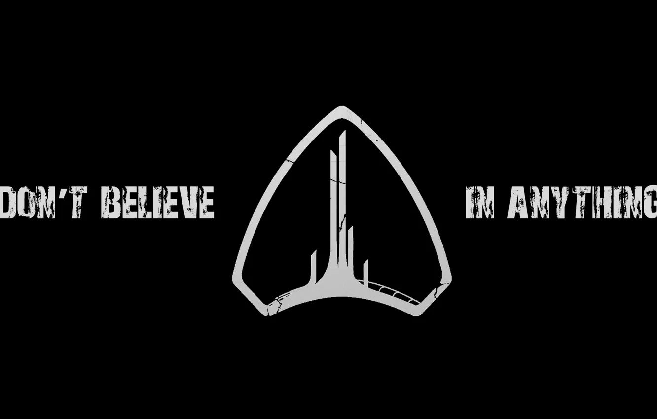 Photo wallpaper text, nonsense, brink, nonsense, i don't believe in anything, brink logo, cracks