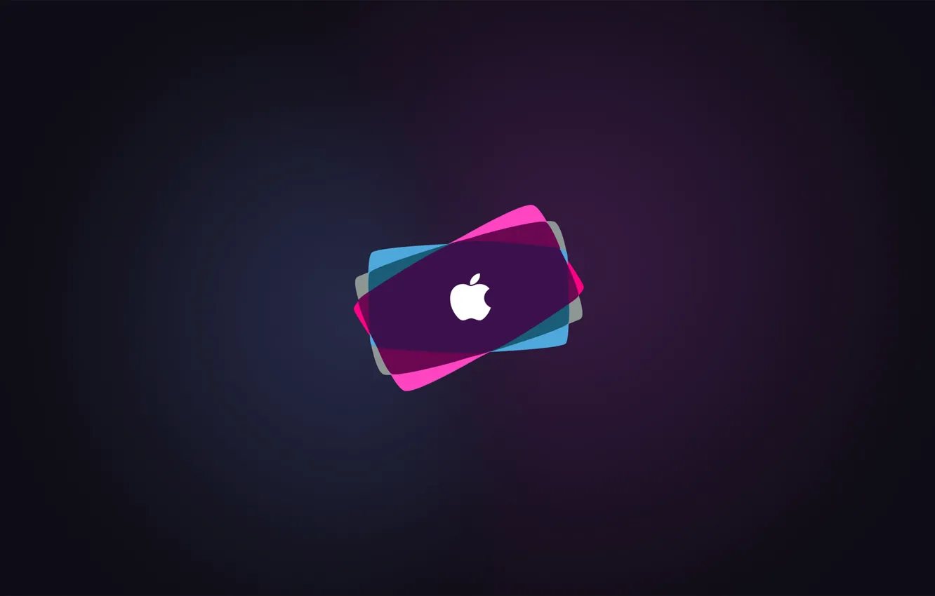 Photo wallpaper apple, colorful, mac, logo, hi-tech, brand, backround