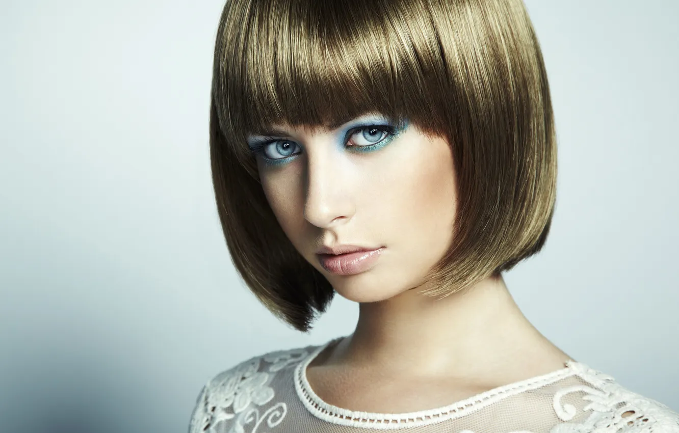 Photo wallpaper look, face, shadow, makeup