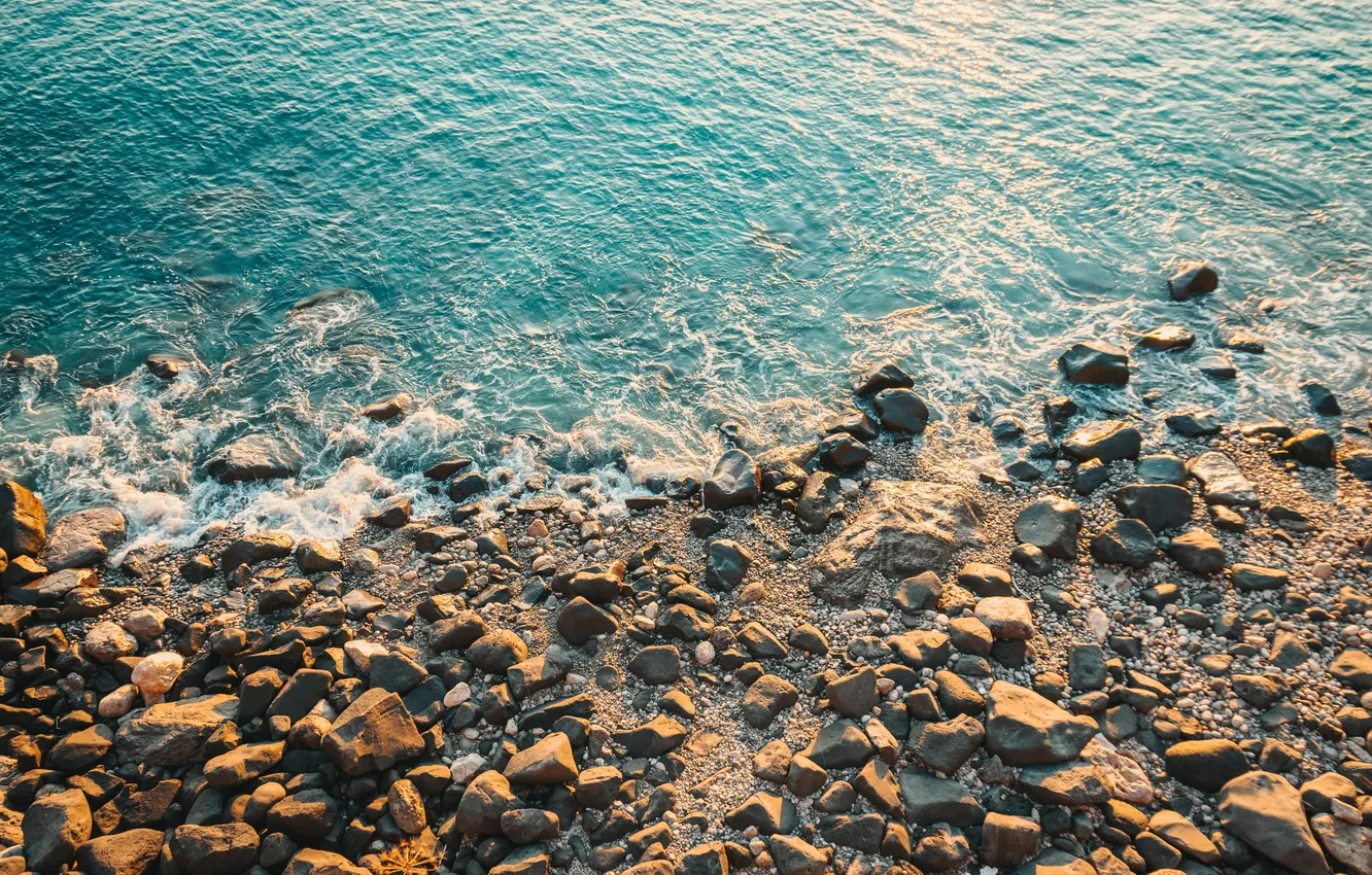 Photo wallpaper sea, beach, shore