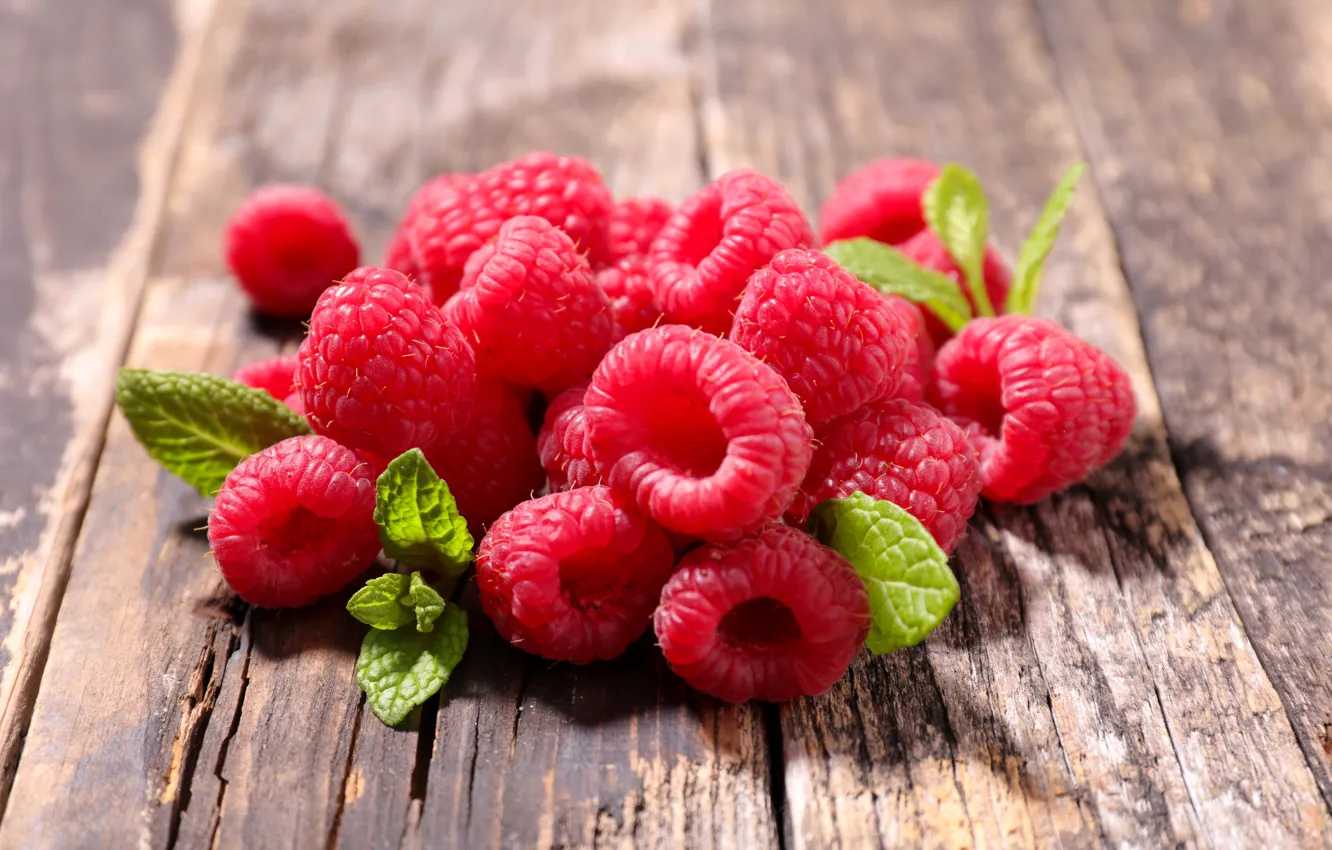 Photo wallpaper berries, raspberry, treat