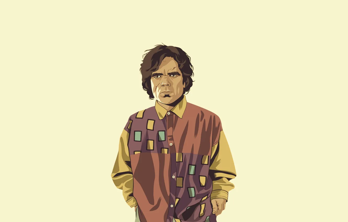 Photo wallpaper minimalism, shirt, Game of Thrones, Game of thrones, Tyrion Lannister, Tyrion Lannister