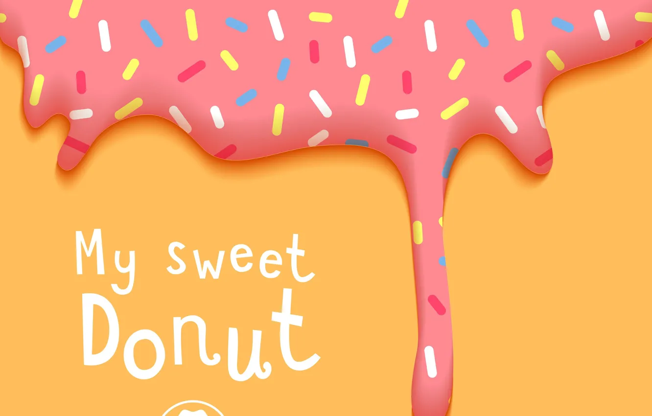 Photo wallpaper background, the inscription, donuts, the volume