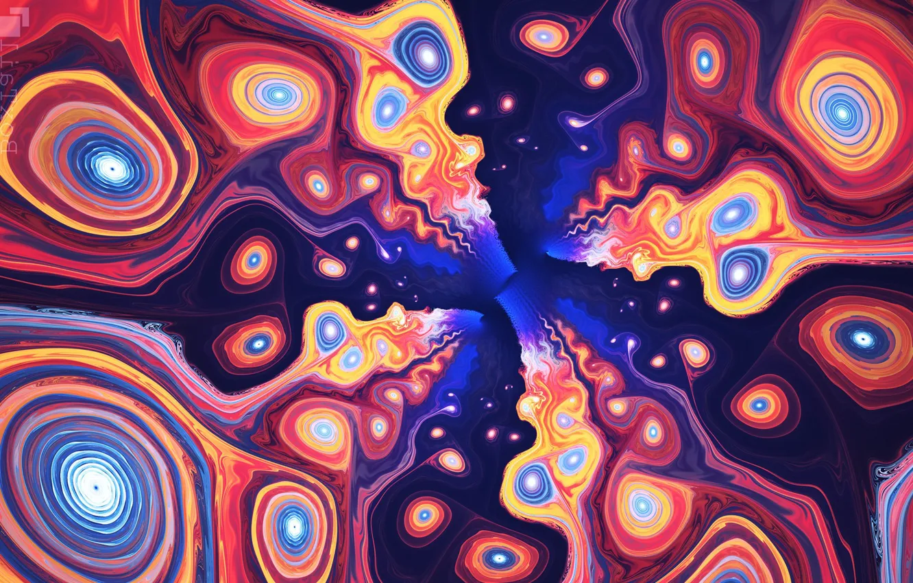 Photo wallpaper divorce, fractal, flames, fractals, acid, flames, Acid, streaks