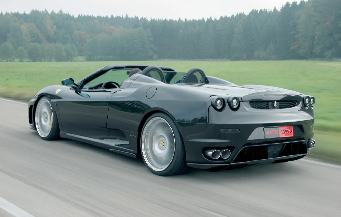Photo wallpaper black, speed, Ferrari