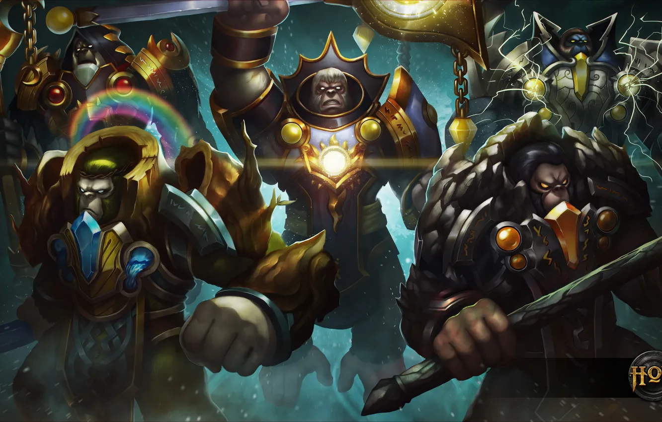 Photo wallpaper armor, monkey, hon, art, Heroes of Newerth, moba, Thunder bringer, Ultimate, Thunder Bringer
