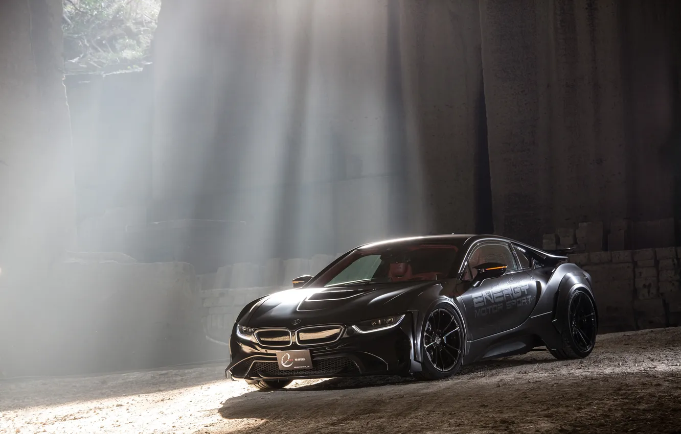 Photo wallpaper machine, auto, light, BMW, the rays of the sun
