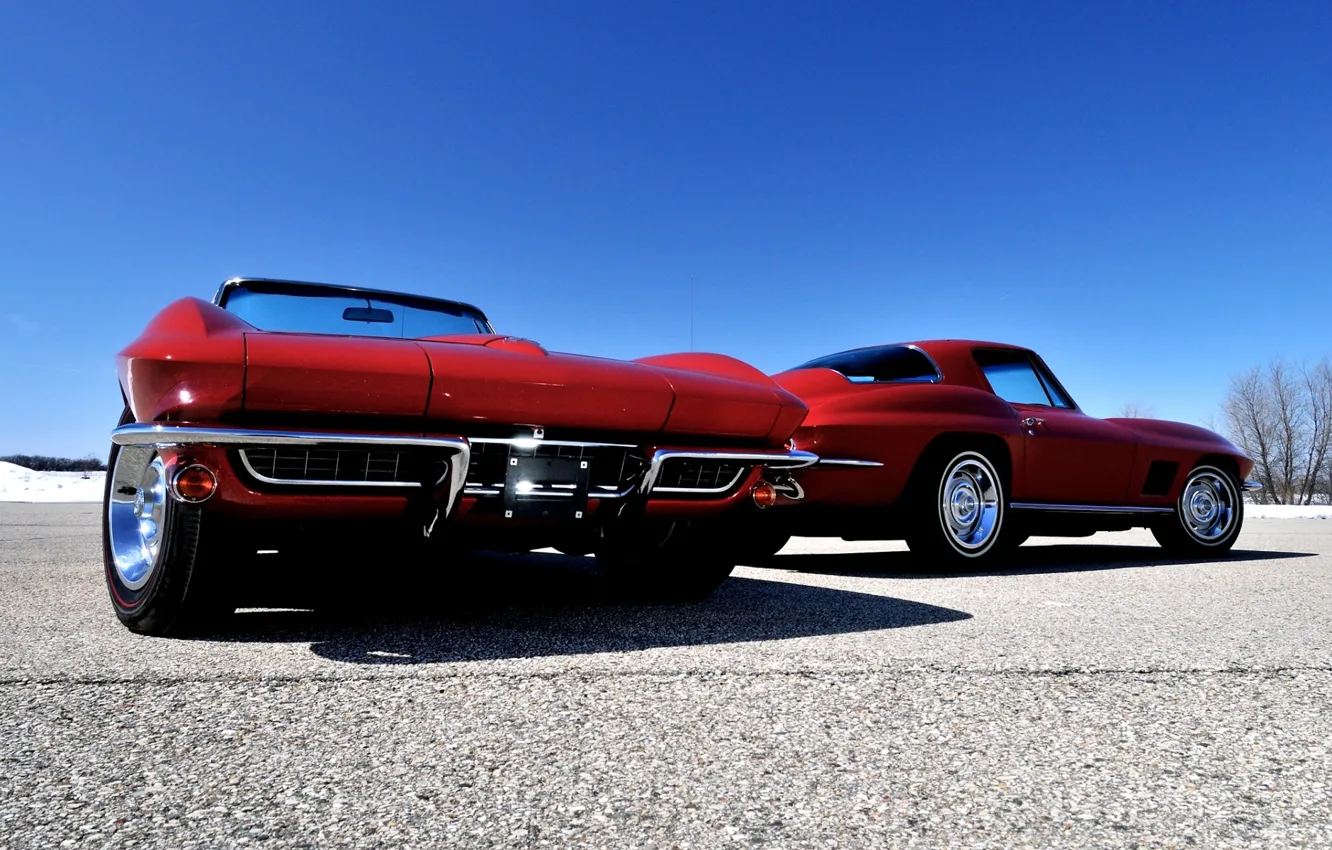 Photo wallpaper the sky, Corvette, Chevrolet, Chevrolet, Sting Ray, Corvette, Sting Ray