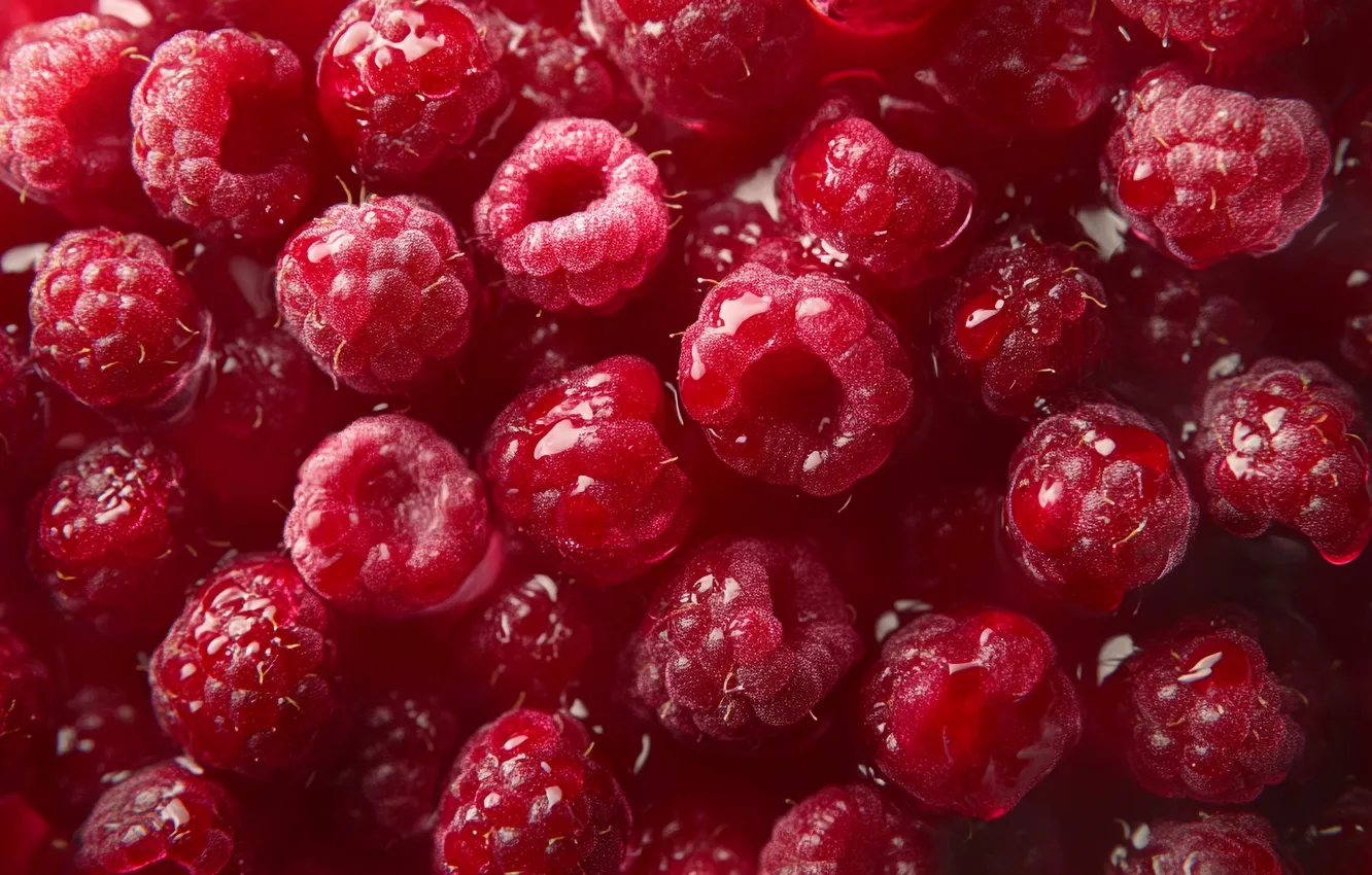 Photo wallpaper light, berries, raspberry, liquid, harvest, juice, a lot, jam