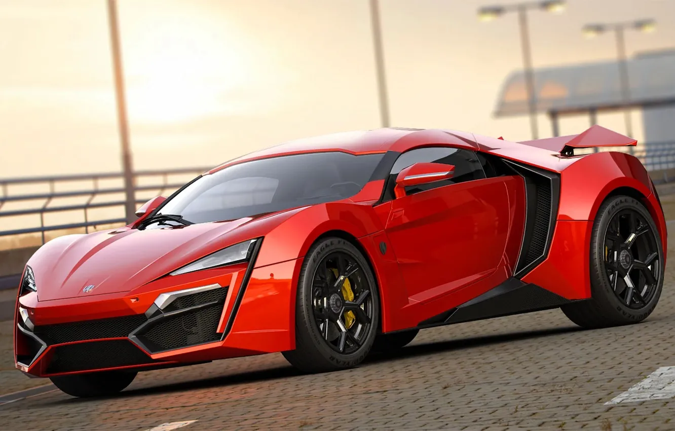 Photo wallpaper car, red, Lykan Hypersport