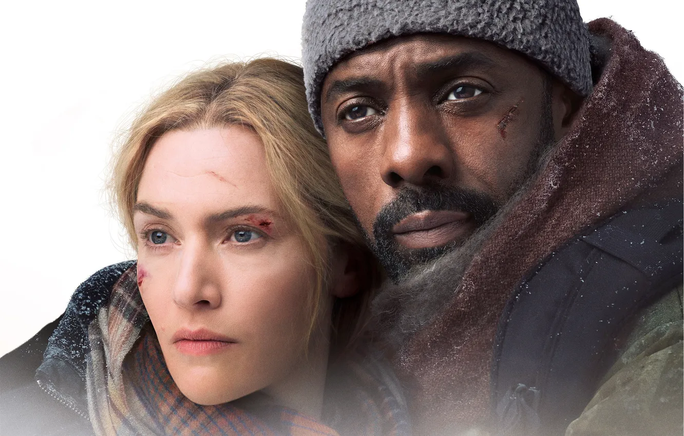 Photo wallpaper pair, Thriller, poster, drama, Idris Elba, Idris Elba, Kate Winslet, Kate Winslet