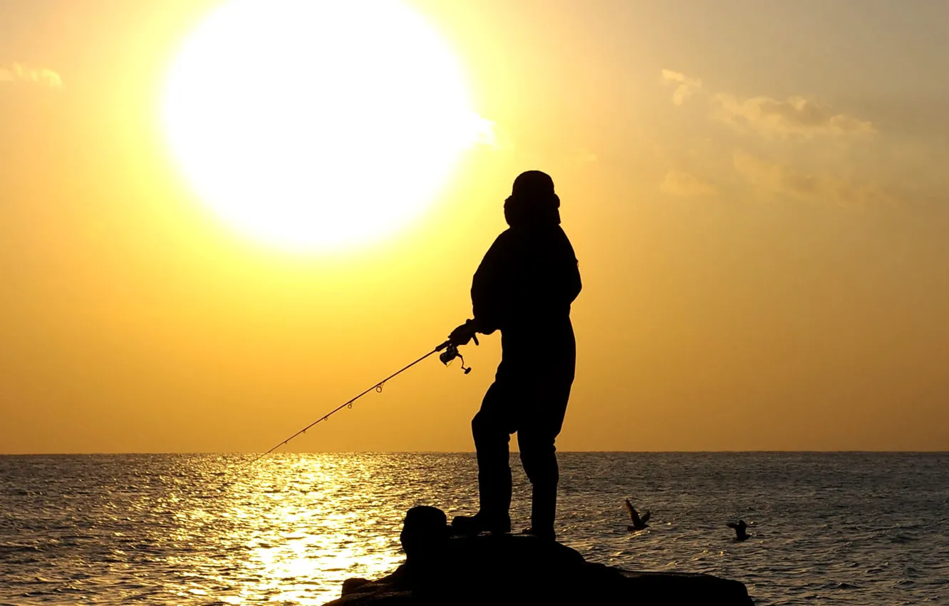 Photo wallpaper flower, sky, sea