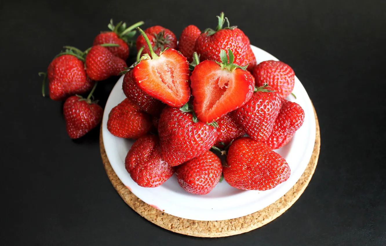 Photo wallpaper berries, strawberry, strawberry